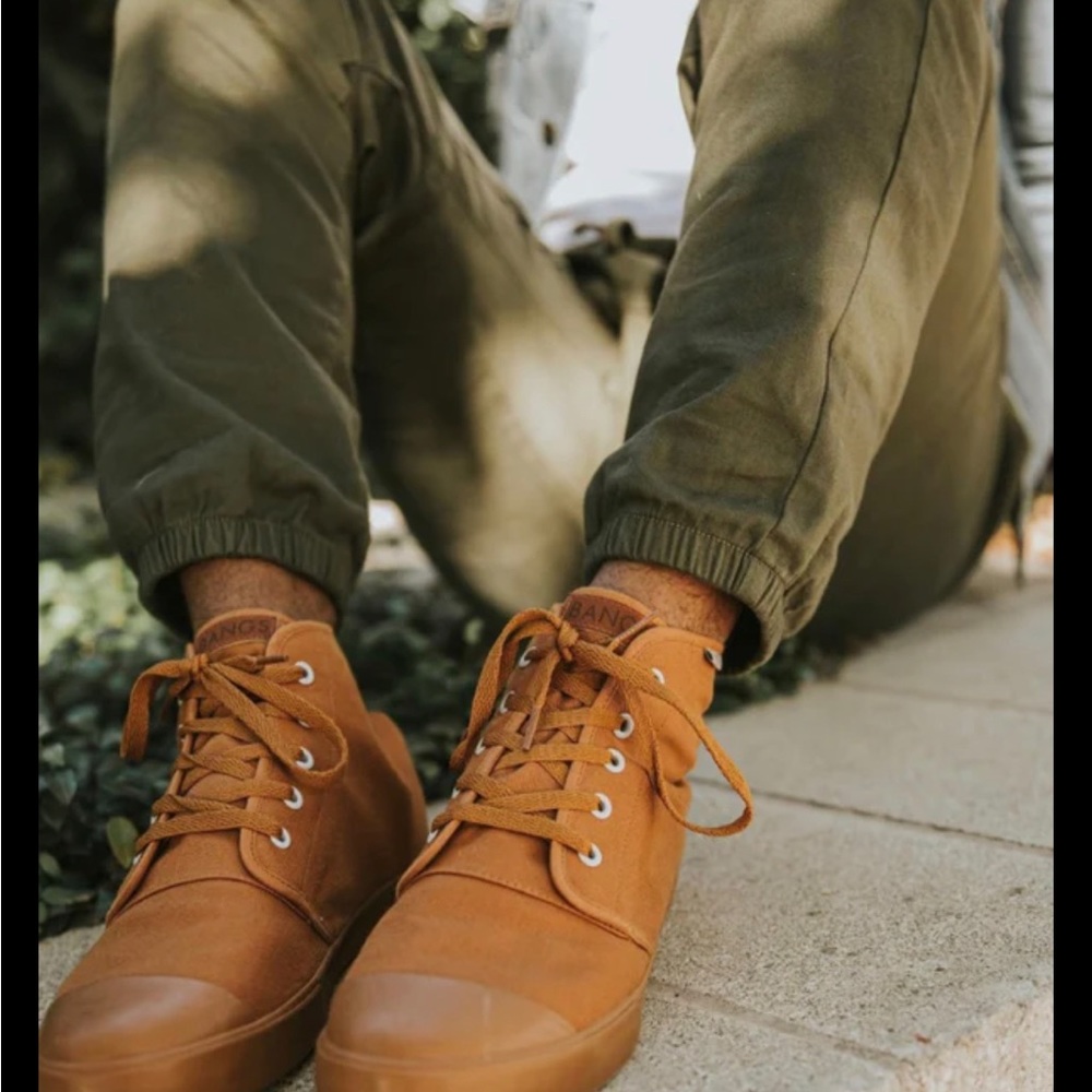 BANGS high top brown shoes
